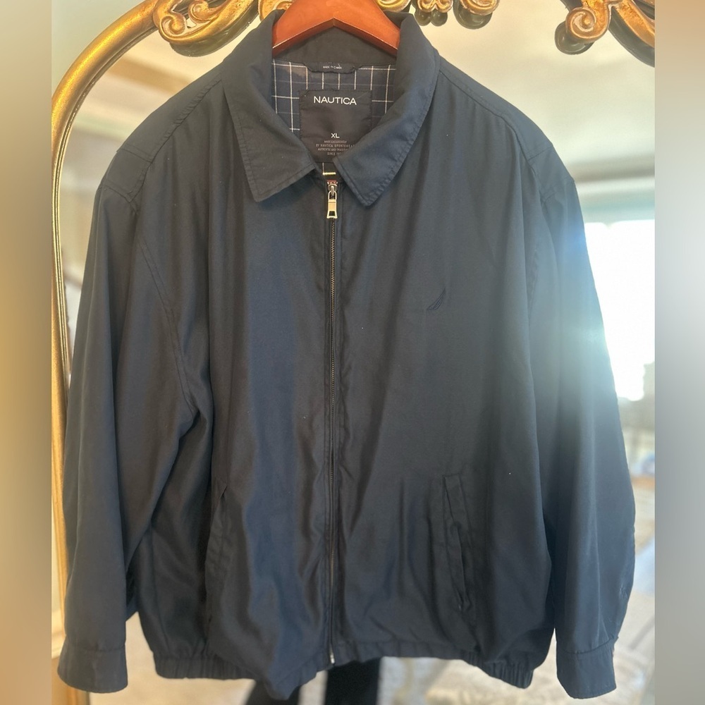 Nautica Men’s Navy Full-Zip Jacket – Size XL